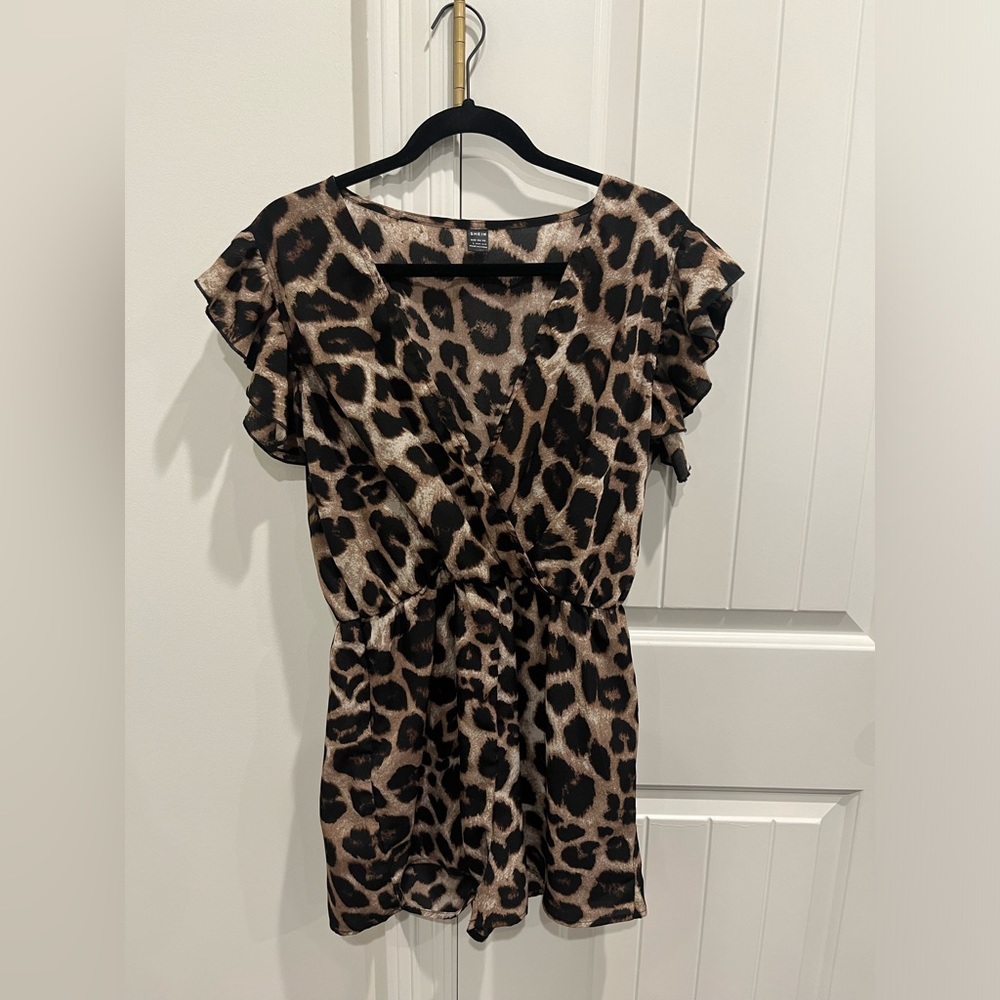 SHEIN Cheetah Print Romper